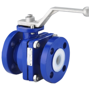 TWO PIECE DESIGN BALL VALVE (FEP / PFA LINED)